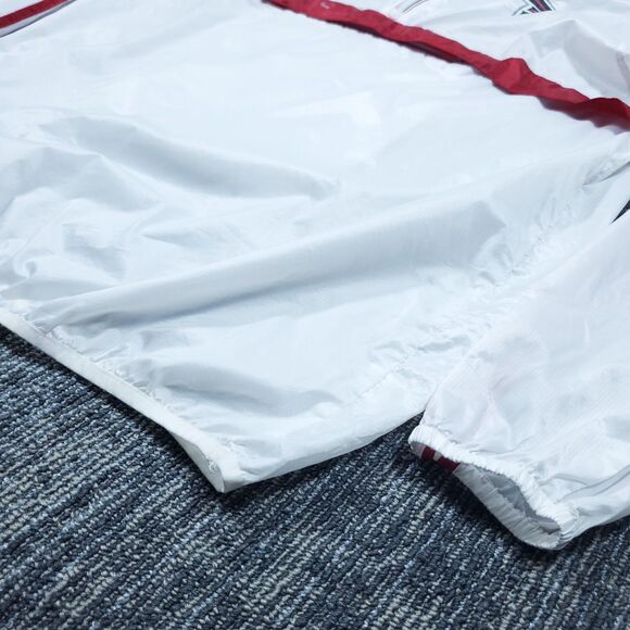 White Atlanta Falcons Rain Jacket Size XL NFL Team Apparel Windbreaker - Picture 6 of 14